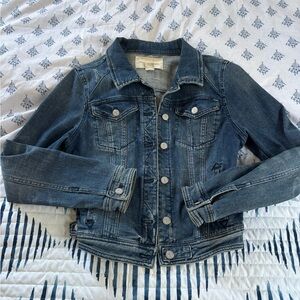 Pilcro & The Letterpress Dark Wash Denim Jacket